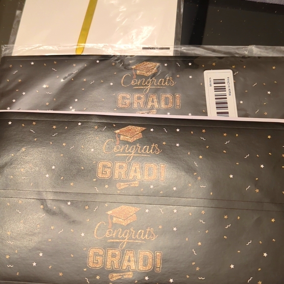 Grad Party Supplies! Water Bottle Covers, Card Holder, Cake Topper, & Favor Seal - Picture 4 of 4